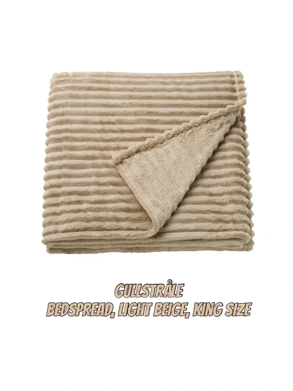 Light Beige Bedspread - King Size